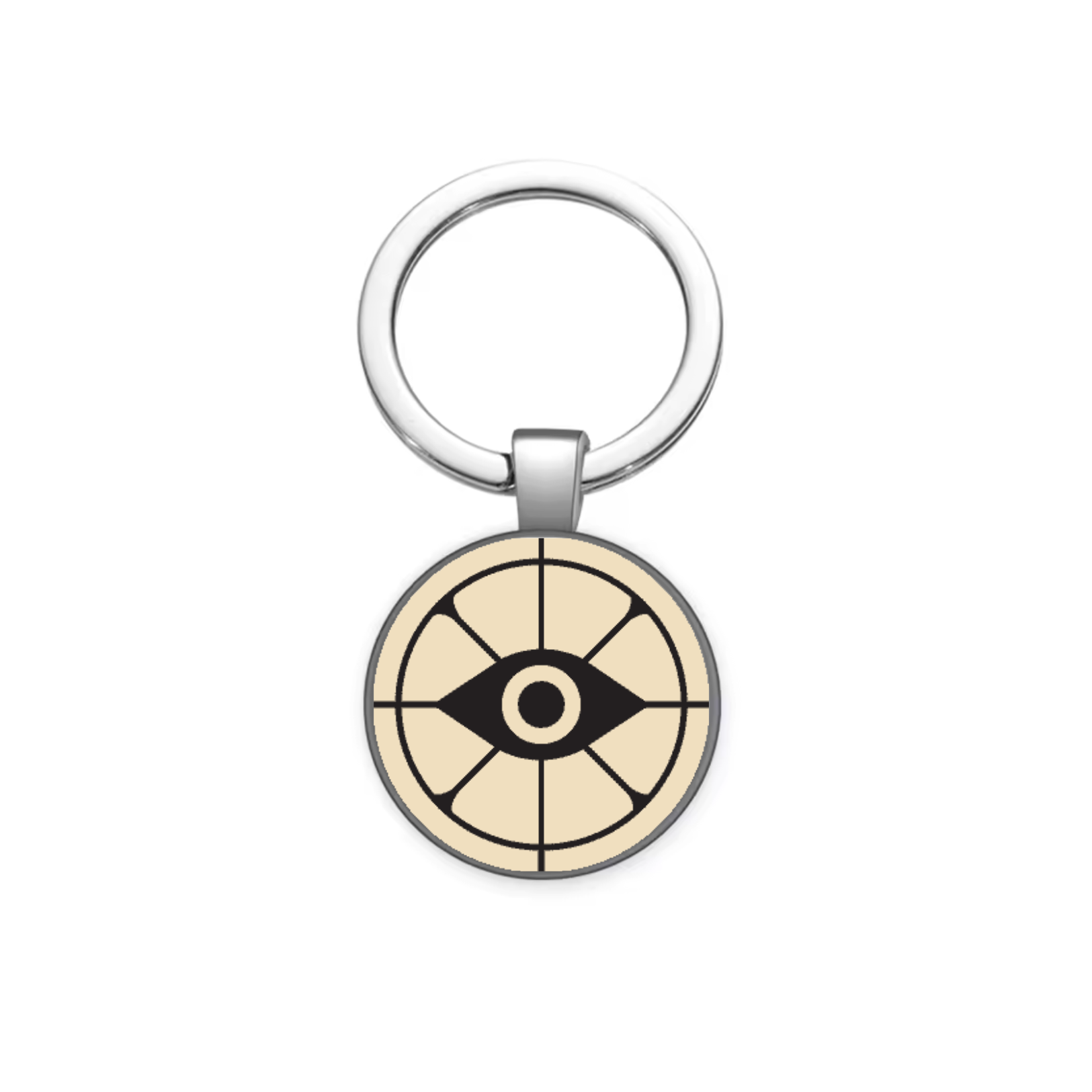 Deadlock merch - Deadlock Icon Keychain - Silver Round - deadlock-shop.com - Official Deadlock Shop