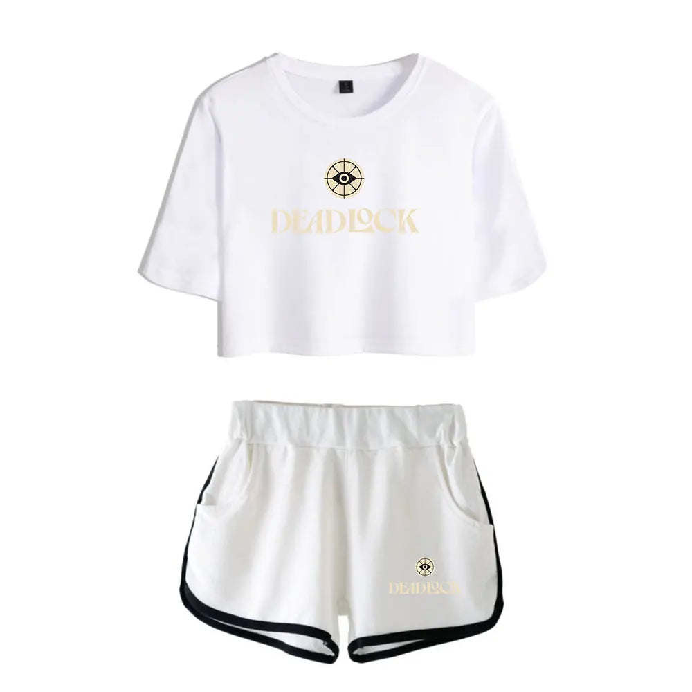 Deadlock merch - Deadlock Two-Piece Crop Top Set – White Edition - deadlock-shop.com - Official Deadlock Shop