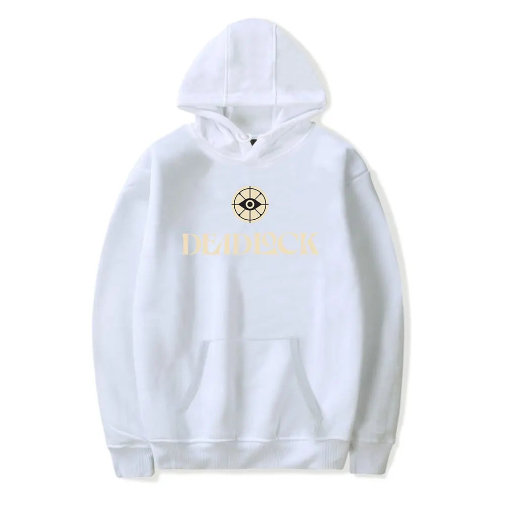 Deadlock merch - Deadlock Classic Pullover Hoodie – White Edition - deadlock-shop.com - Official Deadlock Shop