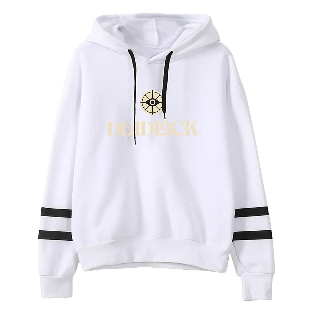 Deadlock merch - Deadlock Classic Stripe Hoodie – White Edition M - deadlock-shop.com - Official Deadlock Shop