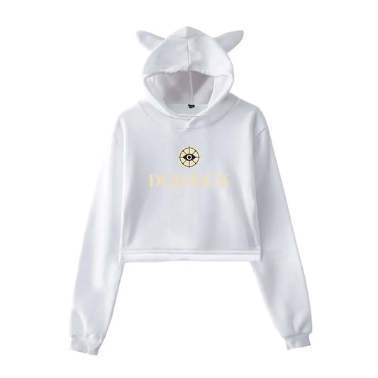 Deadlock merch - Deadlock Cat Ear Crop Hoodie – White Edition - deadlock-shop.com - Official Deadlock Shop